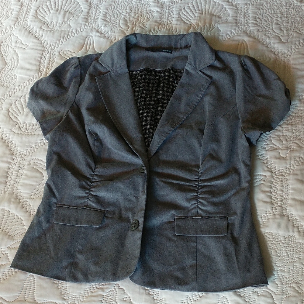 Maurices Dark Gray Women's Short-Sleeved Blazer